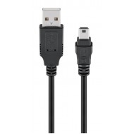 GOOBAY καλώδιο USB σε USB Mini 93229, 480Mbps, 0.3m, μαύρο