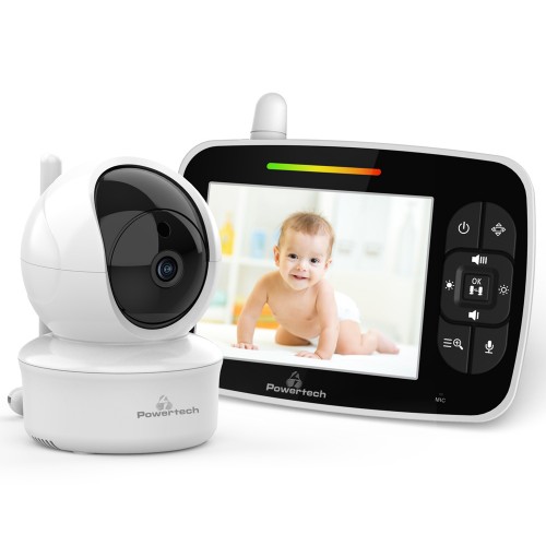 POWERTECH ενδοεπικοινωνία μωρού PT-1187, κάμερα & οθόνη 3.5, 480p, PTZ