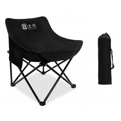 BEILE πτυσσόμενη καρέκλα HUH-0186 με τσάντα μεταφοράς, 60x50x65cm, μαύρη
