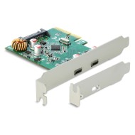 DELOCK κάρτα επέκτασης PCI Express x4 σε 2x USB-C 90397, 10 Gbps