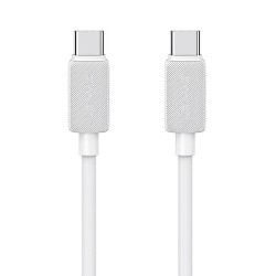 USAMS καλώδιο USB-C σε USB-C US-SJ691, 60W, 480Mbps, 1m, λευκό