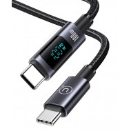 USAMS καλώδιο USB-C σε USB-C US-SJ671, 100W, 480Mbps, 1.2m, μαύρο