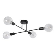 POWERTECH φωτιστικό οροφής HLL-0149, 4x E27, μεταλλικό, μαύρο