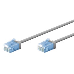 GOOBAY καλώδιο δικτύου 74224, CAT 6A U/UTP, slim, copper, 500MHz, 3m, γκρι