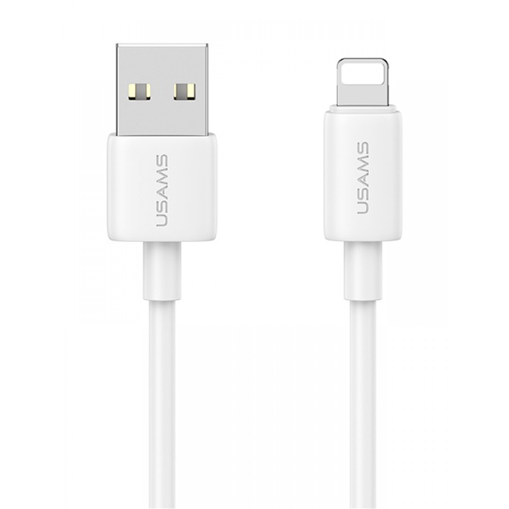 USAMS καλώδιο Lightning σε USB US-SJ709, 2.4A, 480Mbps, 1m, λευκό USAMS καλώδιο Lightning σε USB US-SJ709, 2.4A, 480Mbps, 1m, λευκό
