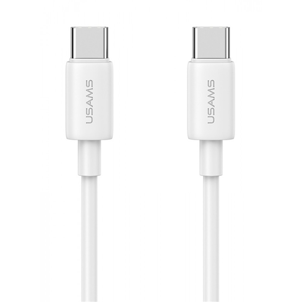USAMS καλώδιο USB-C US-SJ711, 60W, 480Mbps, 1m, λευκό USAMS καλώδιο USB-C US-SJ711, 60W, 480Mbps, 1m, λευκό