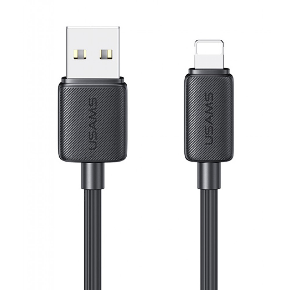 USAMS καλώδιο Lightning σε USB US-SJ689, 2.4A, 480Mbps, 1m, μαύρο USAMS καλώδιο Lightning σε USB US-SJ689, 2.4A, 480Mbps, 1m, μαύρο