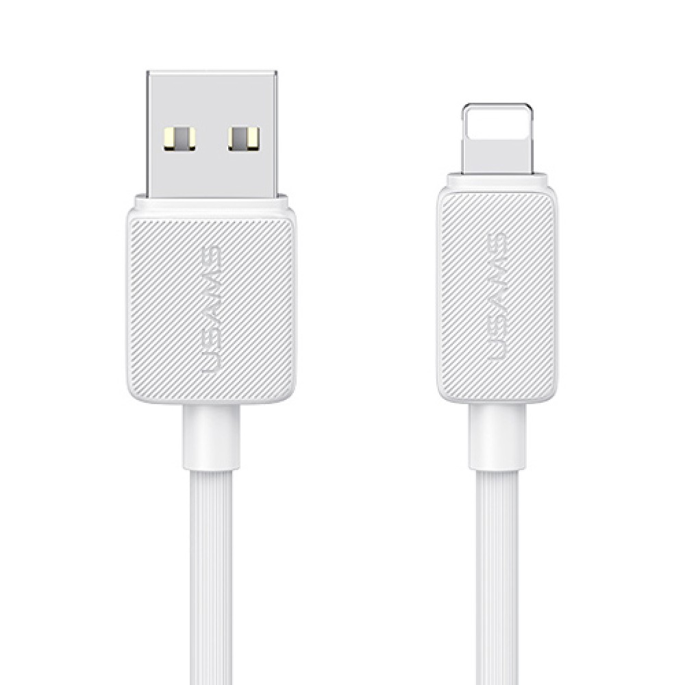 USAMS καλώδιο Lightning σε USB US-SJ689, 2.4A, 480Mbps, 1m, λευκό USAMS καλώδιο Lightning σε USB US-SJ689, 2.4A, 480Mbps, 1m, λευκό
