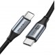 CABLETIME καλώδιο USB-C CMCM100W, 100W PD, 480Mbps, 1.5m, μαύρο CABLETIME καλώδιο USB-C CMCM100W, 100W PD, 480Mbps, 1.5m, μαύρο