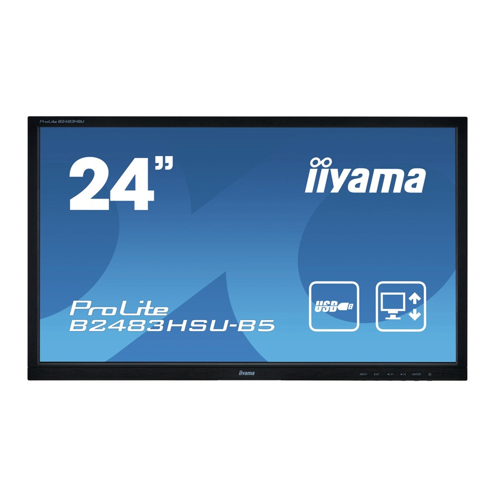 IIYAMA used οθόνη B2483HSU LED, 24 1920x1080, VGA/DVI/DisplayPort, χωρίς βάση, Grade B