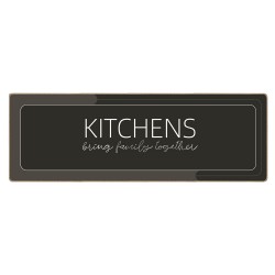 HOME USE πατάκι κουζίνας HUH-0216, αντιολισθητικό, υφασμάτινο, 120x40cm, 3.5mm πάχος, καφέ