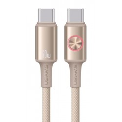USAMS καλώδιο USB-C SJ752, 60W, 480Mbps, 1.2m, μπεζ