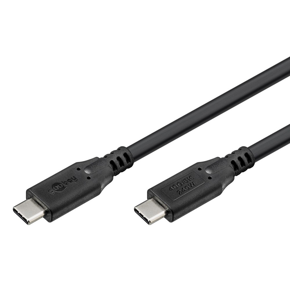 GOOBAY καλώδιο USB-C 74183, USB4, 240W, 40Gbps, 8K/60Hz, 1m, μαύρο GOOBAY καλώδιο USB-C 74183, USB4, 240W, 40Gbps, 8K/60Hz, 1m, μαύρο