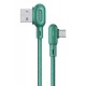 USAMS καλώδιο USB-C σε USB US-SJ457, 10W, γωνιακό, 1.2m, πράσινο USAMS καλώδιο USB-C σε USB US-SJ457, 10W, γωνιακό, 1.2m, πράσινο