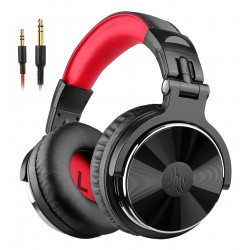 ONEODIO headset Studio Pro 10, 6.35mm & 3.5mm σύνδεση, Hi-Res, 50mm, μαύρο/κόκκινο