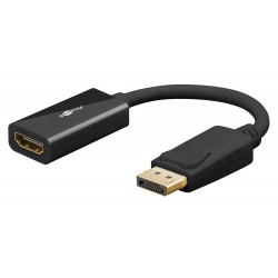 GOOBAY αντάπτορας DisplayPort σε HDMI 75269, 4K/60Hz, 0.1m, μαύρος