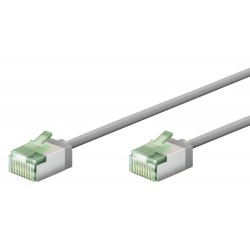 GOOBAY καλώδιο δικτύου 74343, CAT 8.1 U/FTP, slim, copper, 2000MHz, 0.15m, γκρι