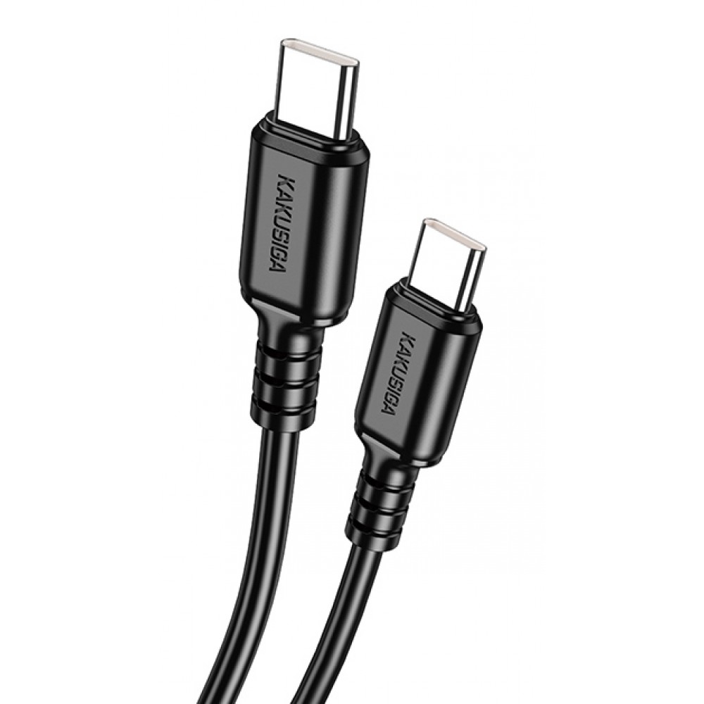 KAKUSIGA καλώδιο USB-C σε USB-C KSC-982, 60W, 480Mbps, 1m, μαύρο KAKUSIGA καλώδιο USB-C σε USB-C KSC-982, 60W, 480Mbps, 1m, μαύρο