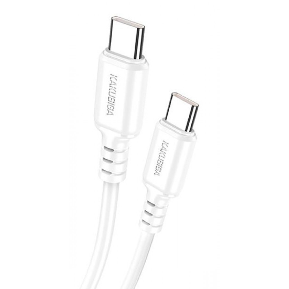 KAKUSIGA καλώδιο USB-C σε USB-C KSC-982, 60W, 480Mbps, 1m, λευκό KAKUSIGA καλώδιο USB-C σε USB-C KSC-982, 60W, 480Mbps, 1m, λευκό