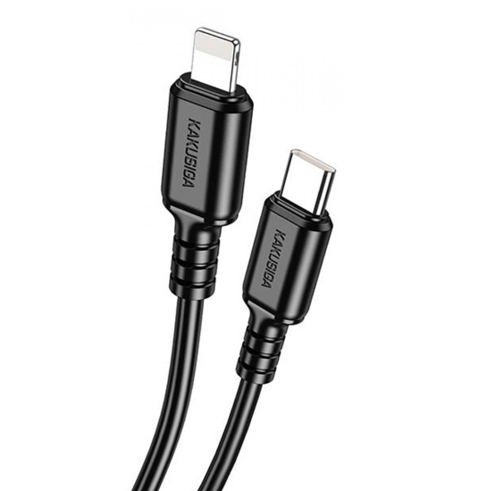 KAKUSIGA καλώδιο Lightning σε USB-C KSC-982, 20W, 480Mbps, 1m, μαύρο KAKUSIGA καλώδιο Lightning σε USB-C KSC-982, 20W, 480Mbps, 1m, μαύρο