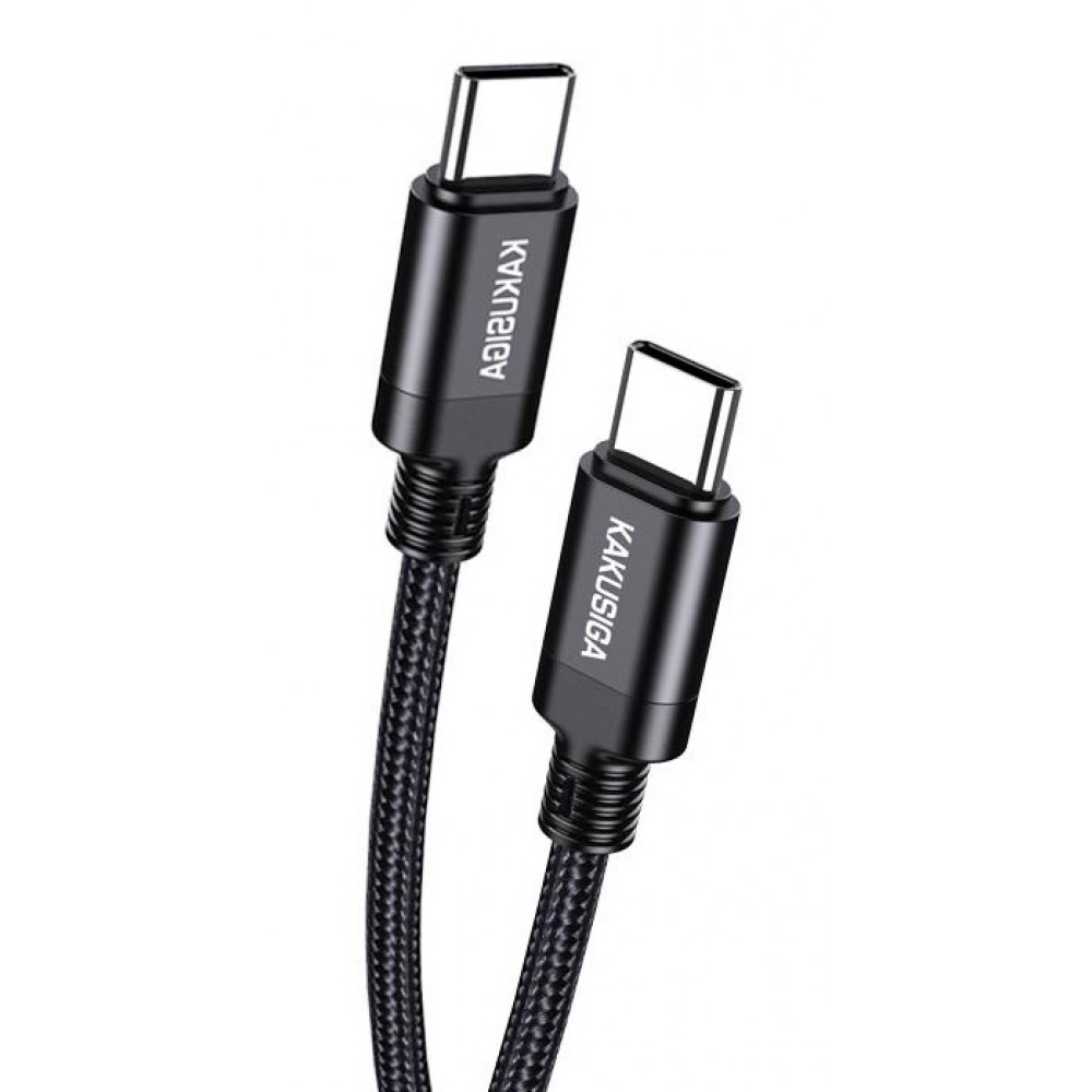 KAKUSIGA καλώδιο USB-C σε USB-C KSC-970, 60W, 480Mbps, 1m, μαύρο KAKUSIGA καλώδιο USB-C σε USB-C KSC-970, 60W, 480Mbps, 1m, μαύρο
