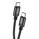 KAKUSIGA καλώδιο USB-C σε USB-C KSC-970, 60W, 480Mbps, 1m, μαύρο KAKUSIGA καλώδιο USB-C σε USB-C KSC-970, 60W, 480Mbps, 1m, μαύρο