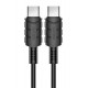 KAKUSIGA καλώδιο USB-C σε USB-C KSC-710, 60W, 480Mbps, 1.2m, μαύρο KAKUSIGA καλώδιο USB-C σε USB-C KSC-710, 60W, 480Mbps, 1.2m, μαύρο