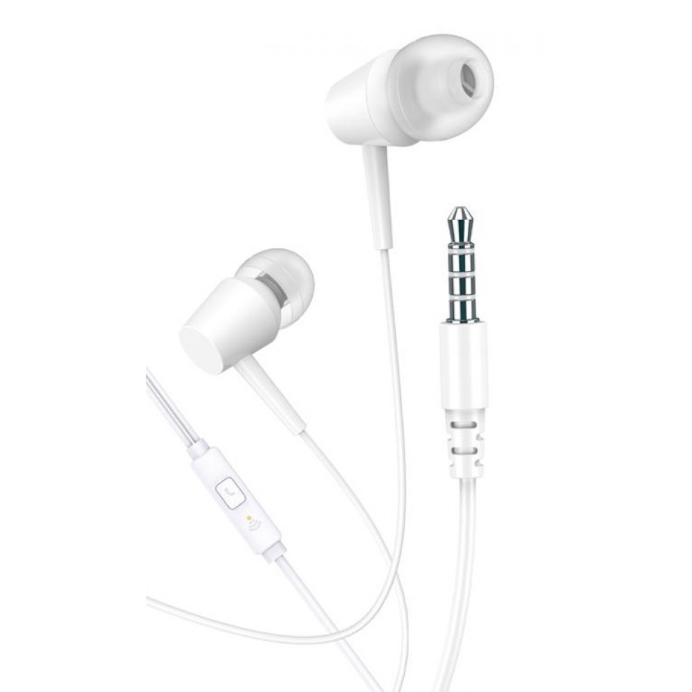 KAKUSIGA earphones με μικρόφωνο KSC-1303, 3.5mm σύνδεση, 10mm, 1.1m, λευκά KAKUSIGA earphones με μικρόφωνο KSC-1303, 3.5mm σύνδεση, 10mm, 1.1m, λευκά