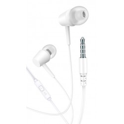 KAKUSIGA earphones με μικρόφωνο KSC-1303, 3.5mm σύνδεση, 10mm, 1.1m, λευκά