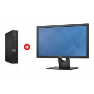 DELL PC OptiPlex 3050 Micro, Refurbished Grade A Repainted, i5-7500T, 8/256GB M.2, με οθόνη E2016H GB, με βάση