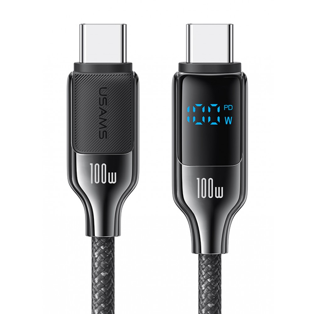 USAMS καλώδιο USB-C SJ742, 100W, 480Mbps, 1.2m, μαύρο USAMS καλώδιο USB-C SJ742, 100W, 480Mbps, 1.2m, μαύρο