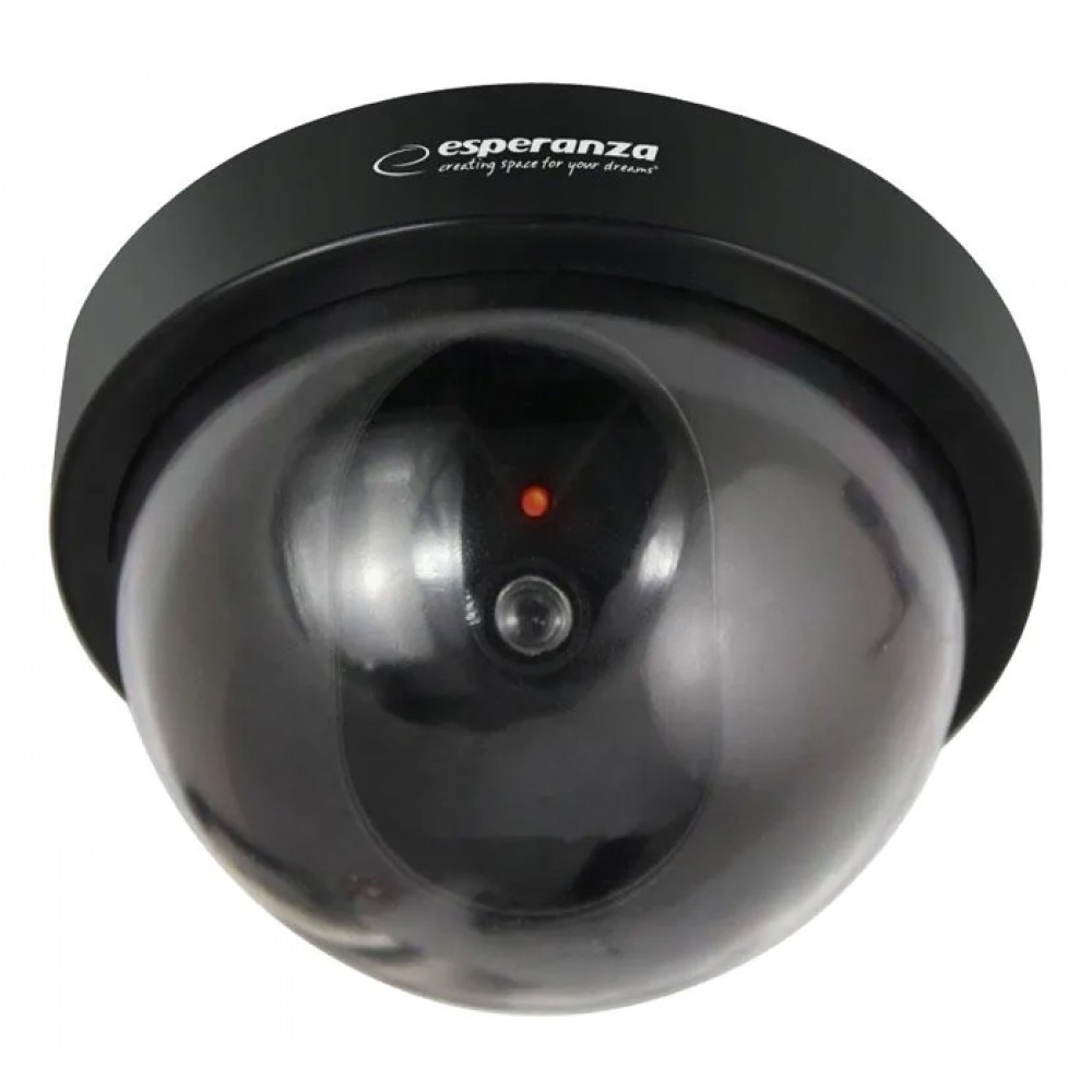 ESPERANZA ψεύτικη κάμερα CCTV ECA101 με LED, μαύρη ESPERANZA ψεύτικη κάμερα CCTV ECA101 με LED, μαύρη