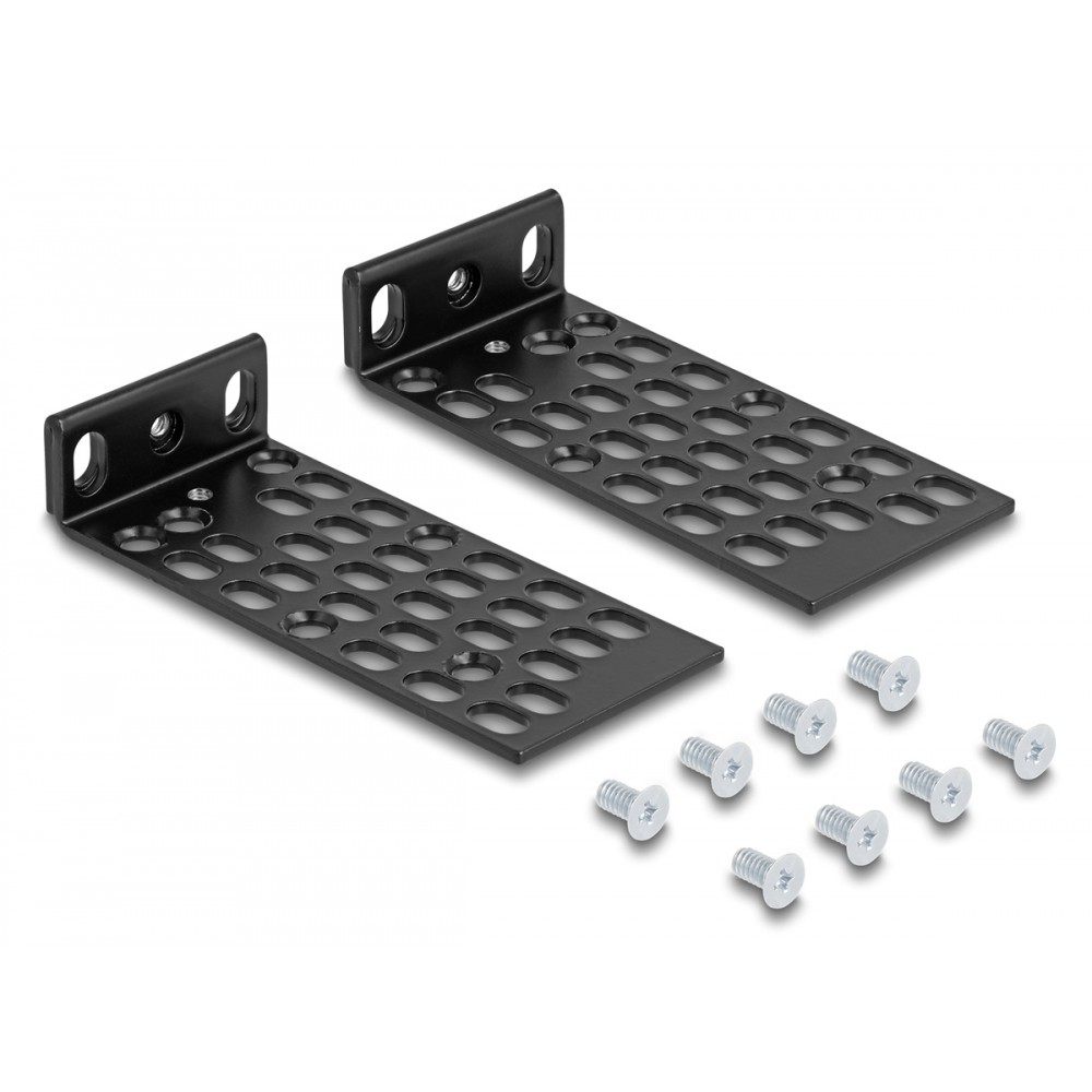 DELOCK σετ βάσεις τοποθέτησης για rack 67281, μαύρο, 2τμχ DELOCK σετ βάσεις τοποθέτησης για rack 67281, μαύρο, 2τμχ