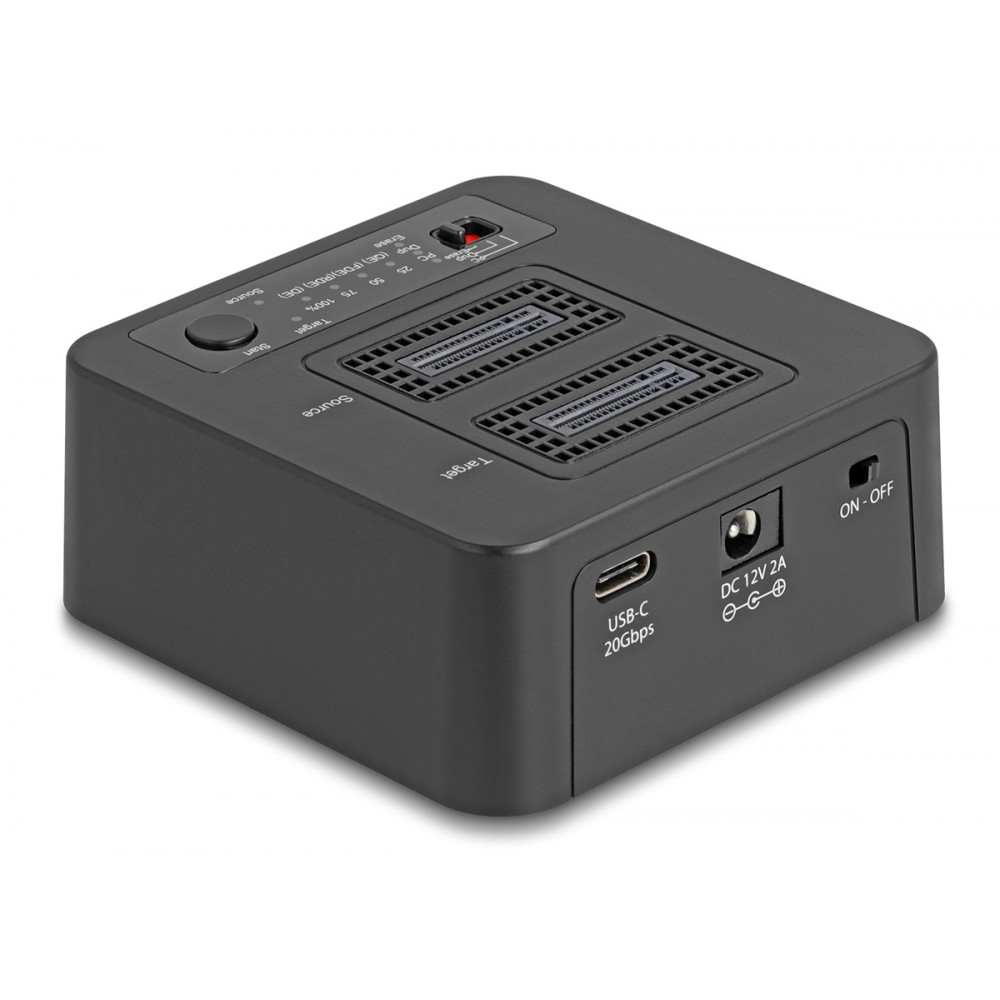 DELOCK docking station για M.2 NVMe SSD 64300, 2 θέσεων, 20Gbps, clone/erase function, μαύρο DELOCK docking station για M.2 NVMe SSD 64300, 2 θέσεων, 20Gbps, clone/erase function, μαύρο