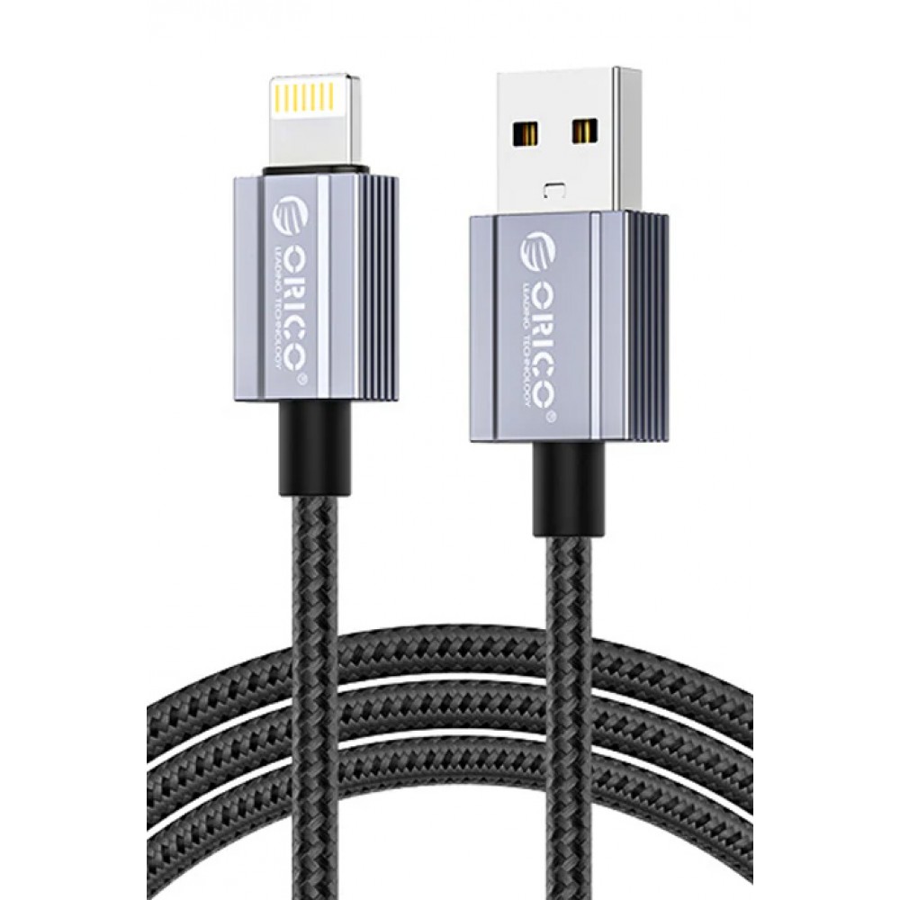 ORICO καλώδιο Lightning σε USB GQA12, 2.4A, 480Mbps, 1m, μαύρο ORICO καλώδιο Lightning σε USB GQA12, 2.4A, 480Mbps, 1m, μαύρο