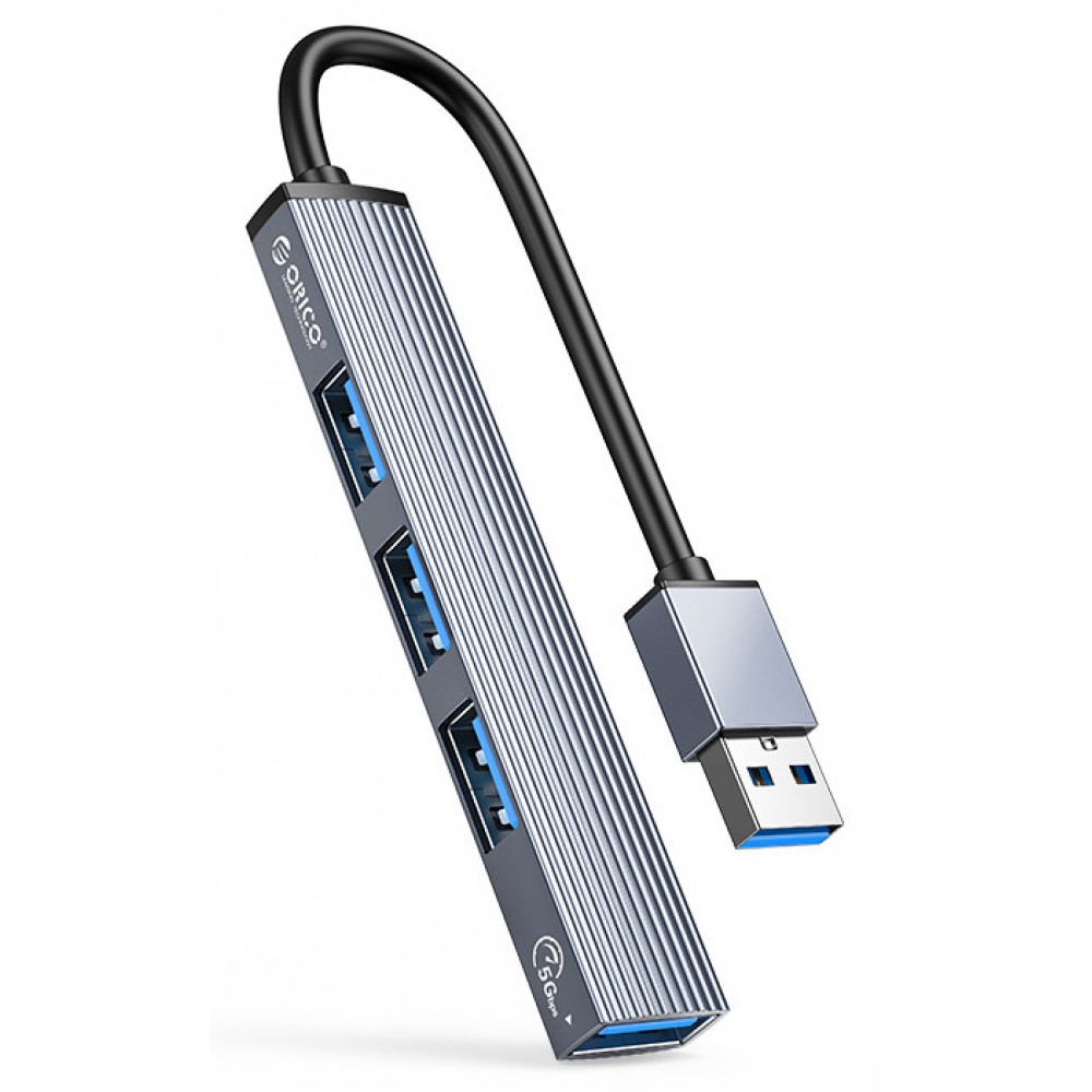 ORICO USB hub AH-A13, 4x θυρών, USB 3.0, 5Gbps, USB σύνδεση, γκρι ORICO USB hub AH-A13, 4x θυρών, USB 3.0, 5Gbps, USB σύνδεση, γκρι