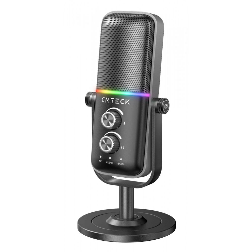 CMTECK επιτραπέζιο μικρόφωνο XM600, omnidirectional/καρδιοειδές, USB, RGB LED, μαύρο CMTECK επιτραπέζιο μικρόφωνο XM600, omnidirectional/καρδιοειδές, USB, RGB LED, μαύρο