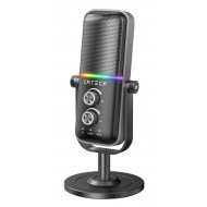 CMTECK επιτραπέζιο μικρόφωνο XM600, omnidirectional/καρδιοειδές, USB, RGB LED, μαύρο