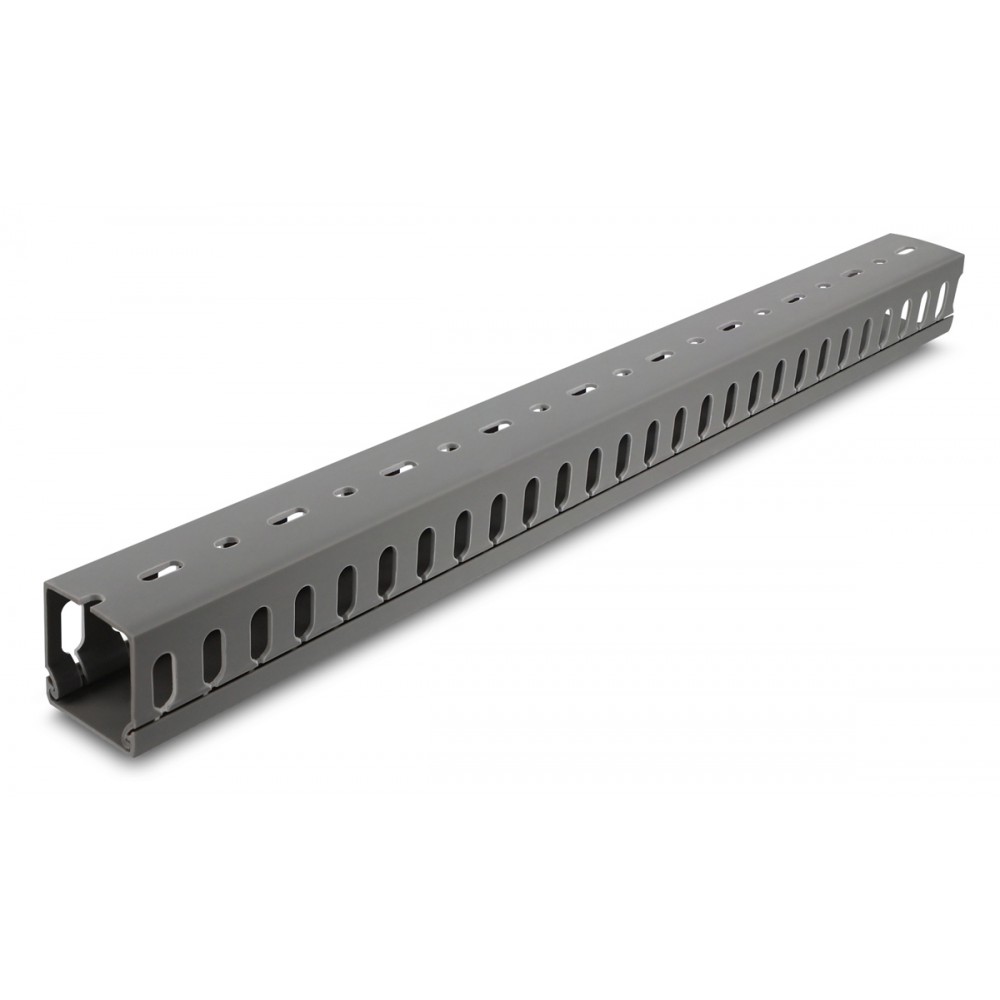DELOCK cable management 22029, πλαστικό, 40x40mm, 1m, γκρι