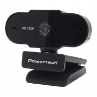 POWERTECH web camera PT-1426, 0.9MP, 720p HD, fixed εστίαση, 1.5m, μαύρη