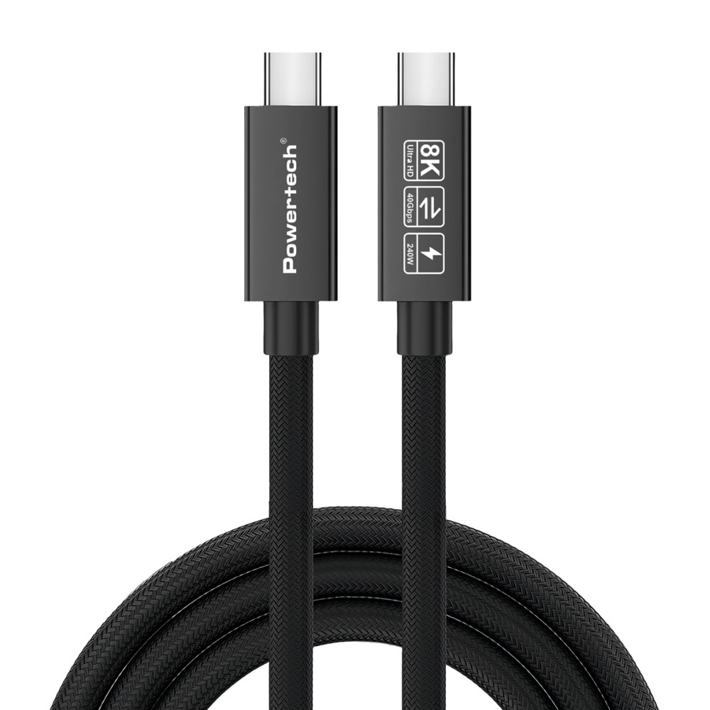POWERTECH καλώδιο USB-C PTR-0165, USB4, 240W, 40Gbps, 8K/60Hz, 1m, μαύρο POWERTECH καλώδιο USB-C PTR-0165, USB4, 240W, 40Gbps, 8K/60Hz, 1m, μαύρο