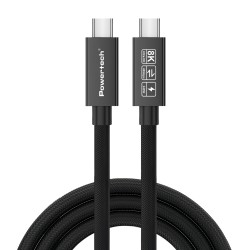 POWERTECH καλώδιο USB-C PTR-0165, USB4, 240W, 40Gbps, 8K/60Hz, 1m, μαύρο