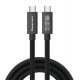POWERTECH καλώδιο USB-C PTR-0165, USB4, 240W, 40Gbps, 8K/60Hz, 1m, μαύρο POWERTECH καλώδιο USB-C PTR-0165, USB4, 240W, 40Gbps, 8K/60Hz, 1m, μαύρο