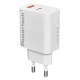 POWERTECH φορτιστής τοίχου PT-1437, USB/USB-C, 20W, GaN, λευκός POWERTECH φορτιστής τοίχου PT-1437, USB/USB-C, 20W, GaN, λευκός