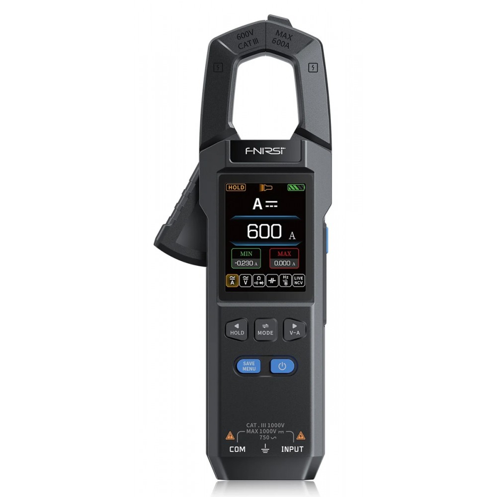 FNIRSI ψηφιακή αμπεροτσιμπίδα/πολύμετρο DMC-100, 600A AC/DC, NCV, True RMS, επαναφορτιζόμενη FNIRSI ψηφιακή αμπεροτσιμπίδα/πολύμετρο DMC-100, 600A AC/DC, NCV, True RMS, επαναφορτιζόμενη