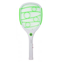 ESPERANZA ηλεκτρική ρακέτα εντόμων EHQ010G με LED φακό, 3W, 3500V, 1200mAh, λευκή
