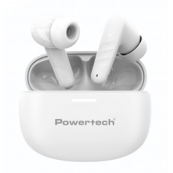 POWERTECH earphones με θήκη φόρτισης PT-1432, True Wireless, 35/300mAh, μαύρα