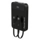 POWERTECH power bank με καλώδια και οθόνη PT-1417 10000mAh, 22.5W, μαύρο