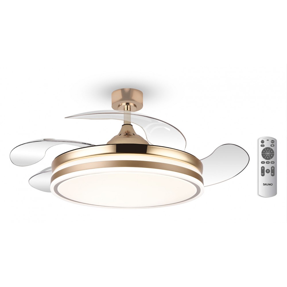 BRUNO BRN-0226 Ανεμιστήρας οροφής με LED φως, AC 82W, 42, O107x47εκ., χρυσός BRUNO BRN-0226 Ανεμιστήρας οροφής με LED φως, AC 82W, 42, O107x47εκ., χρυσός