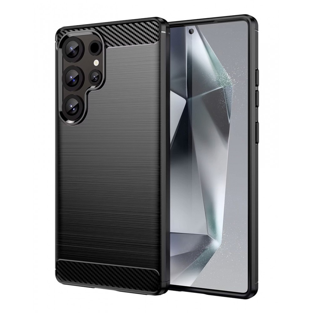 POWERTECH Θήκη Carbon MOB-2007 για Samsung S24 Ultra, μαύρη